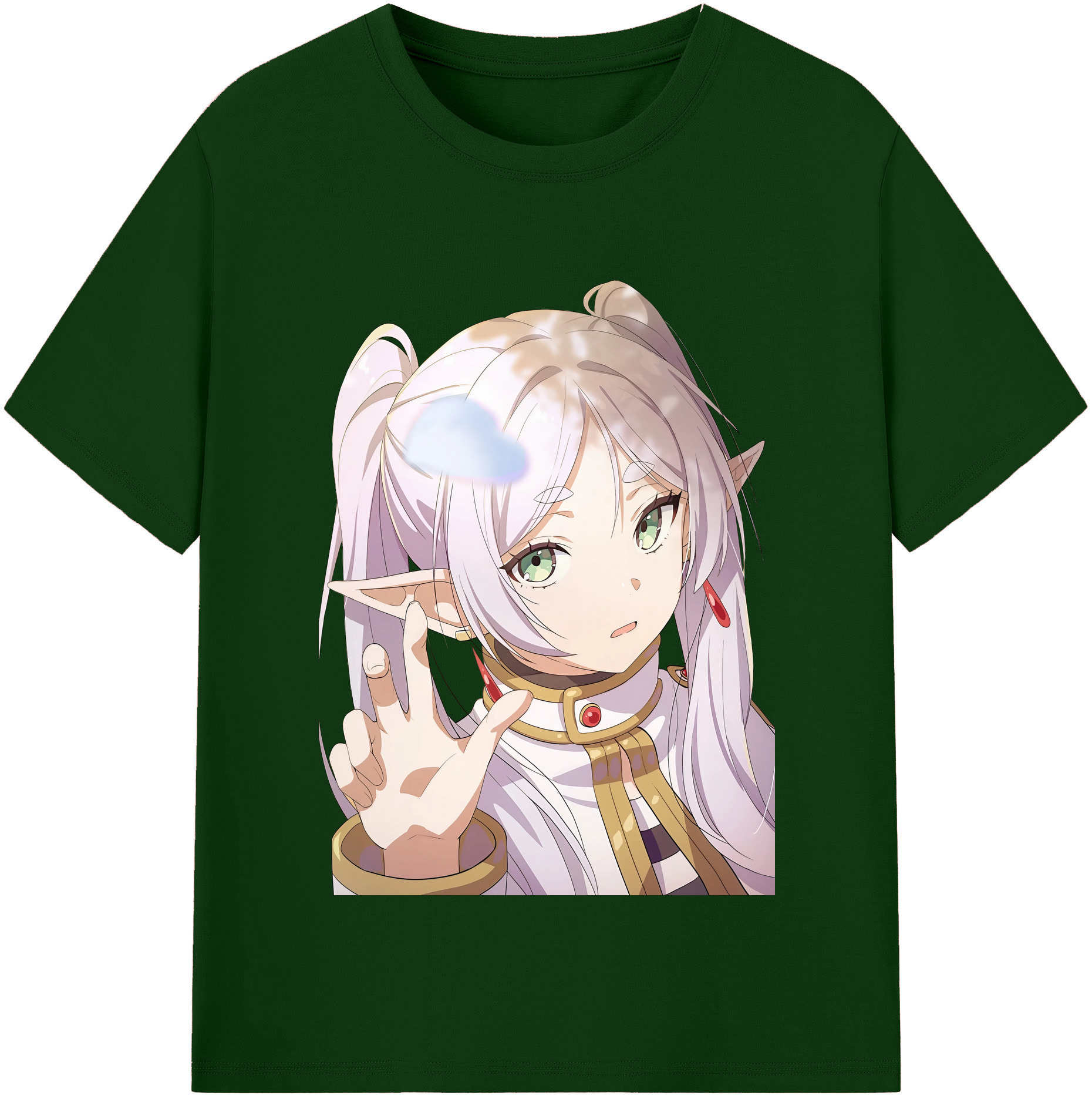 （画像用） 葬送のフリーレン Frieren 綿100％半袖Tシャツ（フロントプリント）